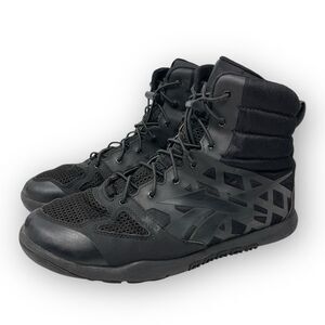 Reebok Nano Tactical 6 Boots RB7120 Black Leather Mesh Side Zip Men’s Size10 M